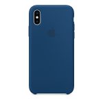 Силиконов калъф за iPhone Xs - син
