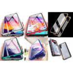 Метален калъф с магнитно затваряне + 3D протектор за Samsung Galaxy S20 - златен