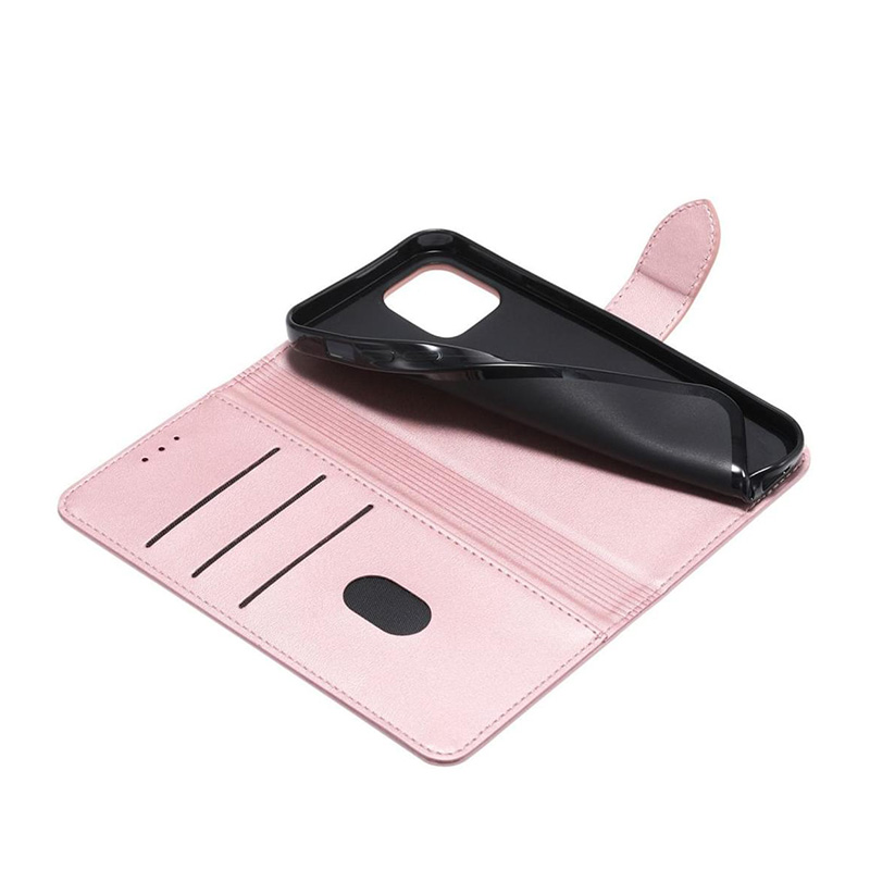 Кожен калъф за iPhone 13 Pro Max отворен - розов