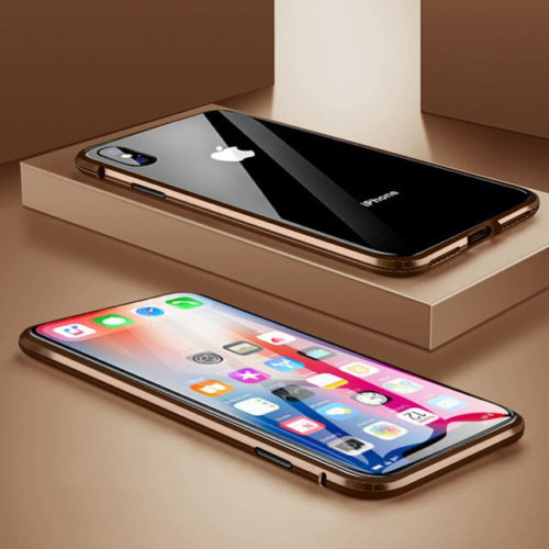 Калъф с магнитно затваряне за iPhone 13 Pro Max златен премиум