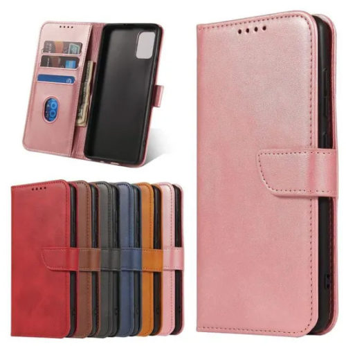 Кожен калъф за Samsung Galaxy S21 Ultra розов