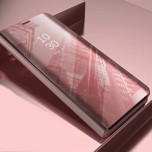 Огледален смарт калъф за iPhone 13 Pro Max розов 3