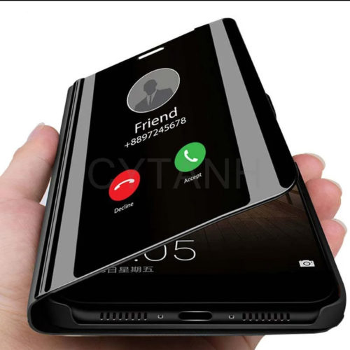 Огледален смарт калъф за iPhone 13 Pro отпред отворен