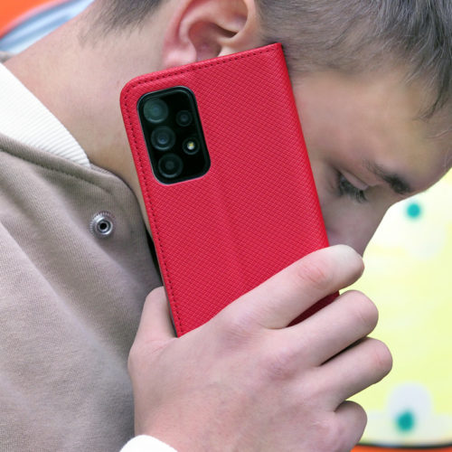 Калъф тефтер за Samsung Galaxy A42 5G червен телефон