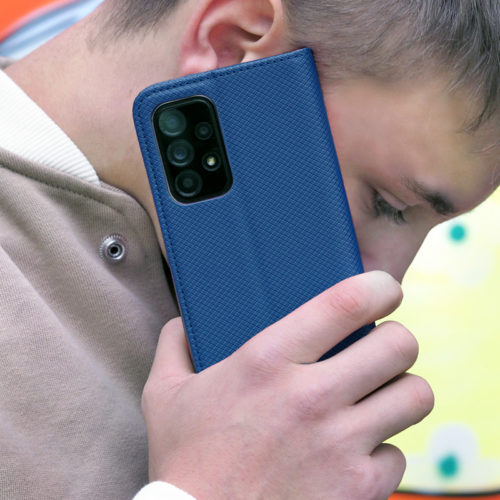 Калъф тефтер за Samsung Galaxy A72 5G син телефон