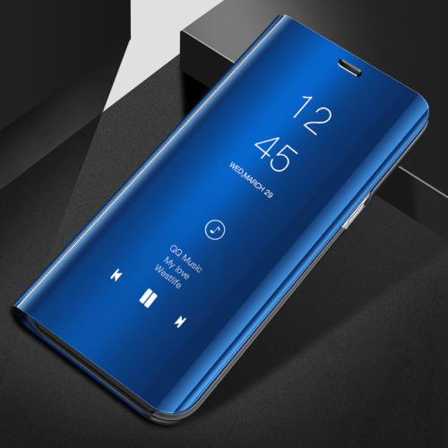 Огледален смарт калъф за iPhone 12 mini син дисплей
