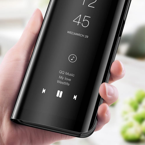 Огледален смарт калъф за iPhone 12 mini черен дисплей