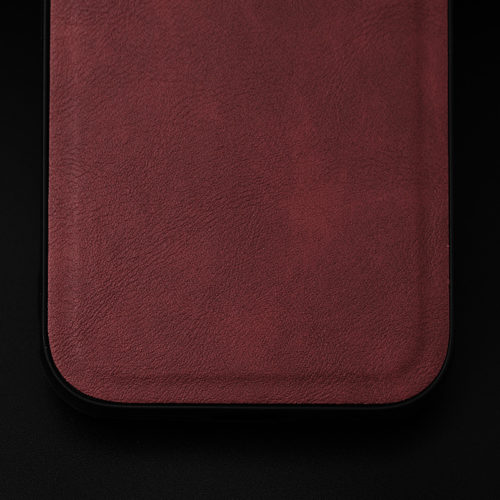 Кожен калъф за iPhone 12 червен кожа