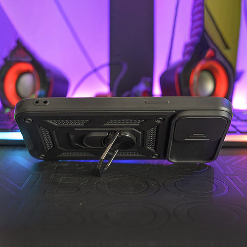 Удароустойчив калъф за iPhone 15 Pro с поставка