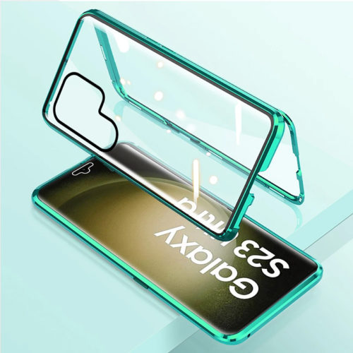 360 градусов магнитен калъф за Samsung Galaxy S23 Plus мента пълна защита