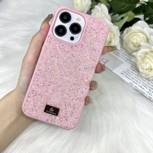 Оригинален калъф с кристали Swarovski за iPhone 14 Pro розов