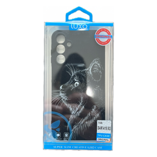 Светещ в тъмното калъф за Samsung A15 котка кутия