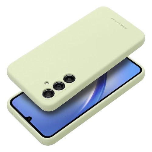 Изчистен силиконов калъф за Samsung S24 зелен камера