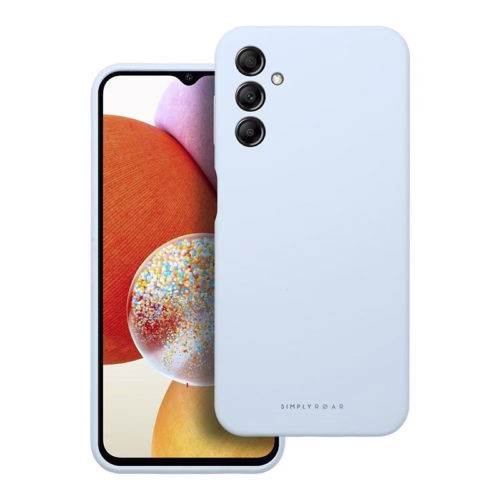 Изчистен силиконов калъф за Samsung S24 син гръб