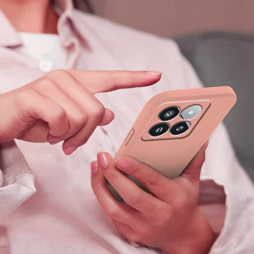 Силиконов калъф за Xiaomi 14 розов захват