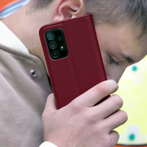 Калъф тефтер за Samsung Galaxy A15 бордо телефон
