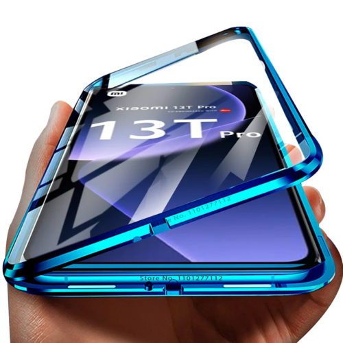 Магнитен стъклен калъф за Xiaomi 13 Pro син телефон