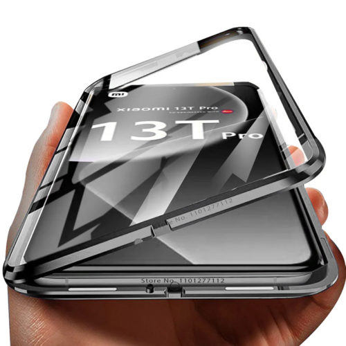 Магнитен стъклен калъф за Xiaomi 13 Pro сребърен телефон