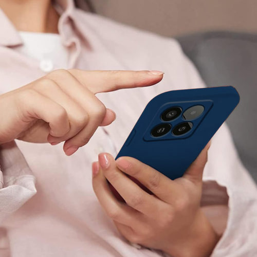 Силиконов калъф за Xiaomi 14 Pro син захват