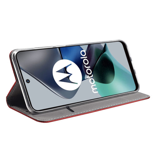 Калъф тефтер за Motorola Moto G23 червен поставка