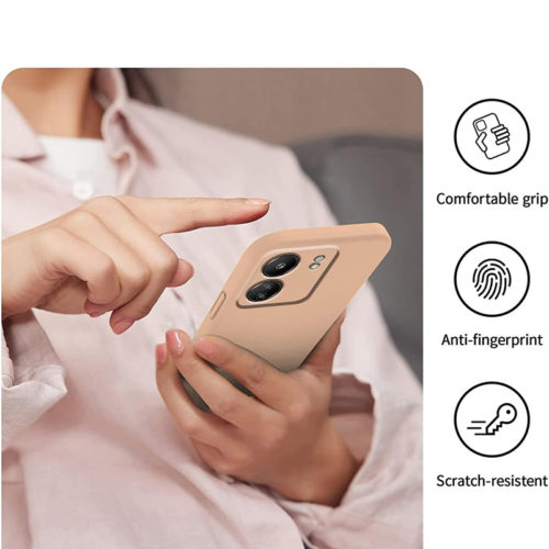 Силиконов Нано калъф за Xiaomi Redmi 13C розов против отпечатъци