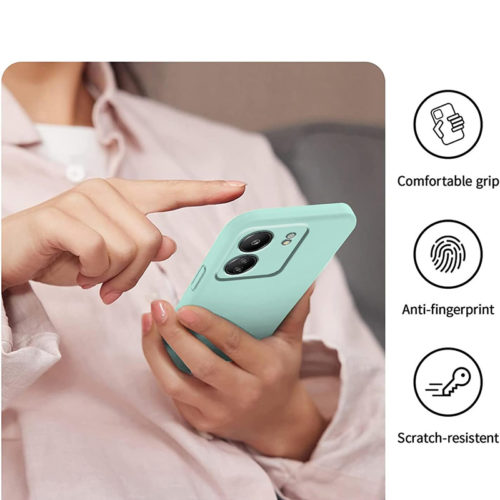 Силиконов Нано калъф за Xiaomi Redmi 13C синьо зелен против отпечатъци