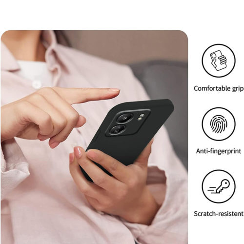 Силиконов Нано калъф за Xiaomi Redmi 13C черен против отпечатъци