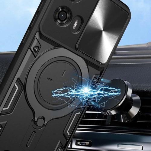 Удароустойчив калъф с ринг за Motorola Moto G34 безжично зареждане