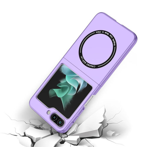 Калъф с MagSafe за Samsung Galaxy Z Flip 5 лилав удароустойчив