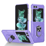 Удароустойчив калъф с ринг за Samsung Galaxy Z Flip 5 лилав