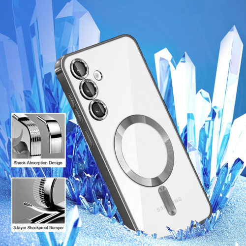 Луксозен калъф с Magsafe за Samsung Galaxy S24 черен удароустойчив