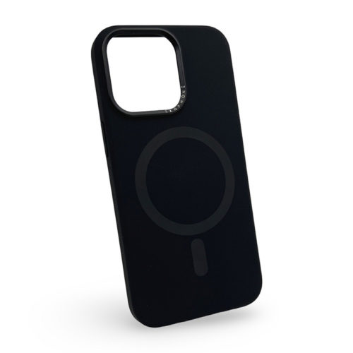 Луксозен премиум калъф с Magsafe за iPhone 13 Pro Max черен гръб