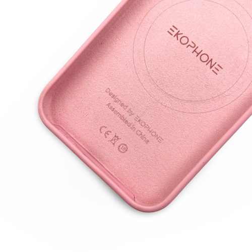 Луксозен премиум калъф с Magsafe за iPhone 15 Pro Max розов мека вътрешна част