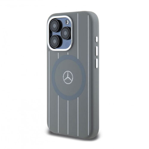 Оригинален калъф на Mercedes-Benz с Magsafe за iPhone 15 сив гръб