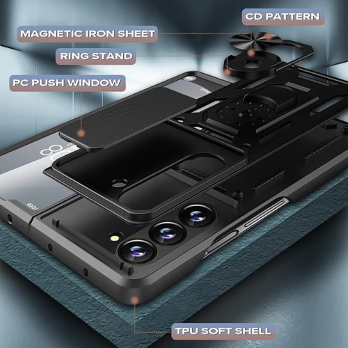 Удароустойчив калъф с ринг за Samsung Galaxy Z Fold 5 устройство