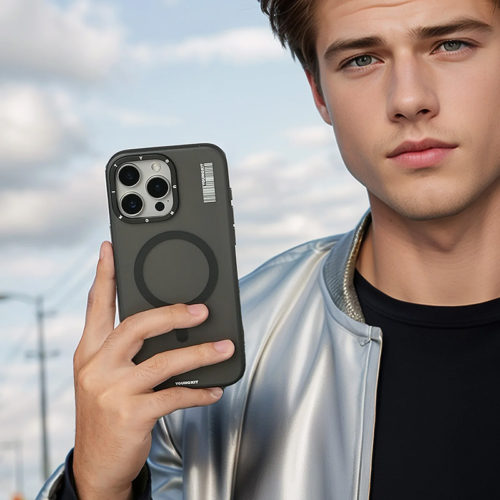 Оригинален калъф Youngkit с Magsafe за iPhone 16 черен телефон