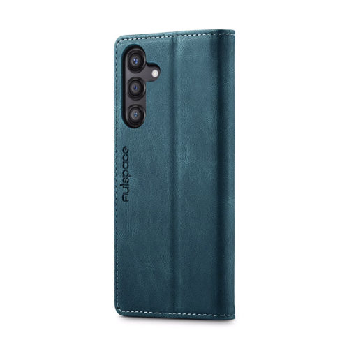 Оригинален кожен калъф за Samsung Galaxy A35 син 15