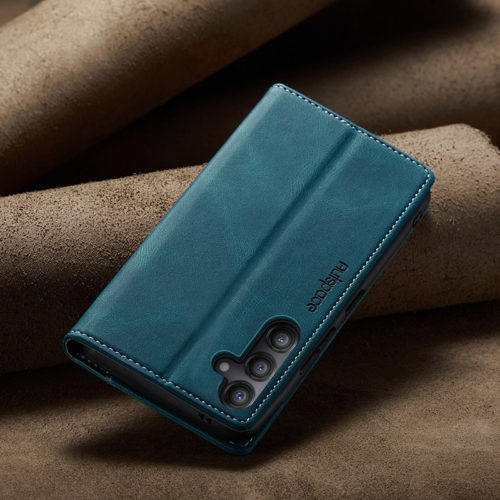 Оригинален кожен калъф за Samsung Galaxy A35 син 25