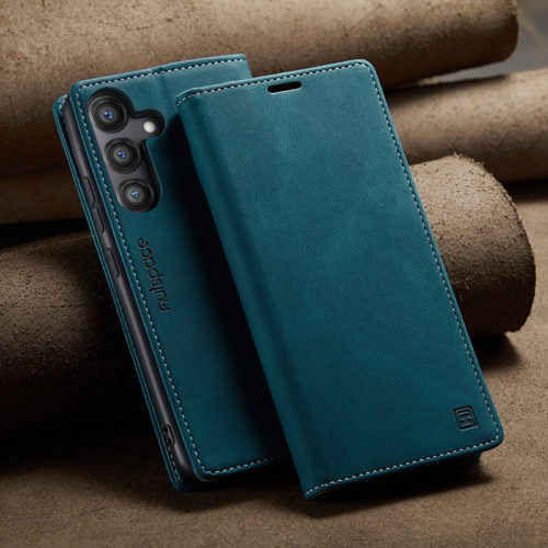 Оригинален кожен калъф за Samsung Galaxy A35 син 28