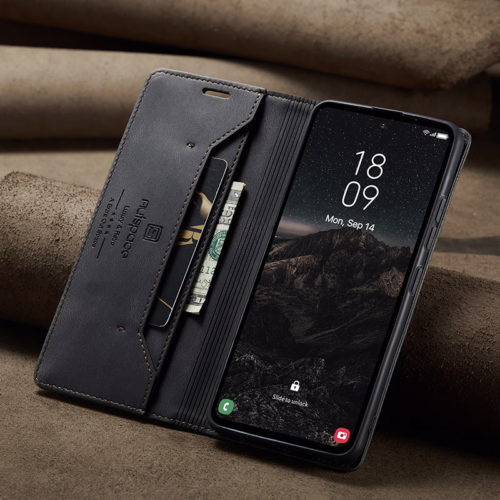 Оригинален кожен калъф за Samsung Galaxy A56 черен 22