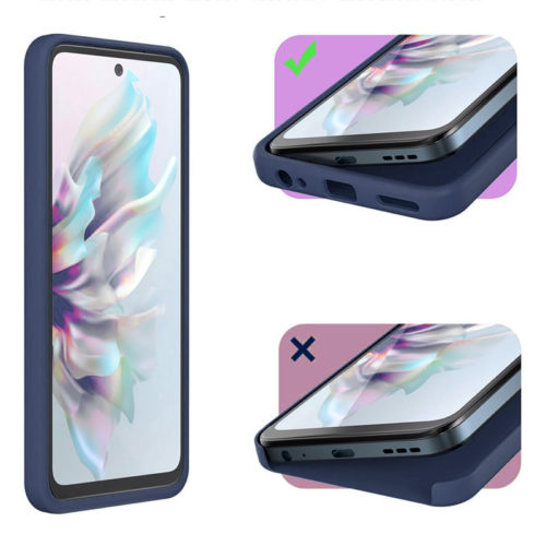 Силиконов калъф за Motorola Moto G35 син пълна защита