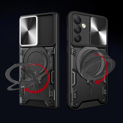 Удароустойчив калъф с пръстен за Samsung Galaxy A54 розов въртящ се пръстен