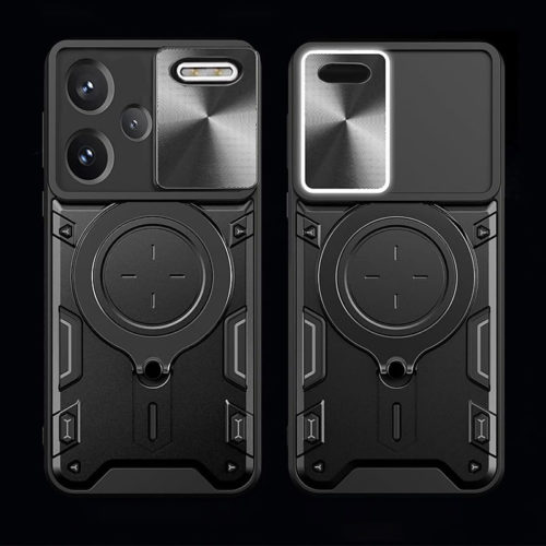 Удароустойчив калъф с пръстен за Xiaomi Redmi Note 13 Pro Plus лилав капаче за камерата