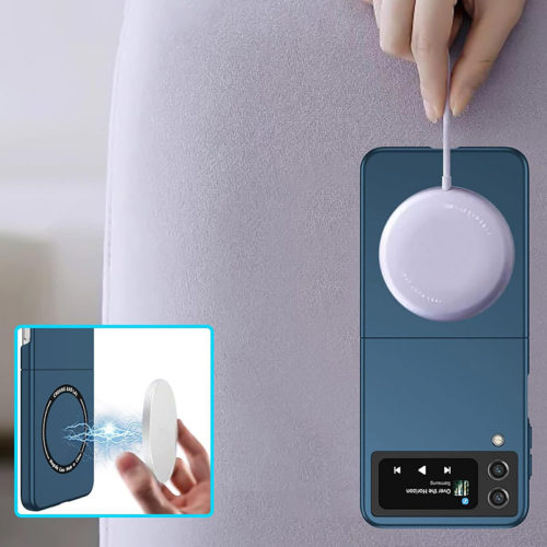 Калъф с MagSafe за Samsung Galaxy Z Flip 4 син зареждане