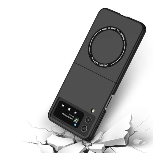Калъф с MagSafe за Samsung Galaxy Z Flip 4 черен удароустойчив
