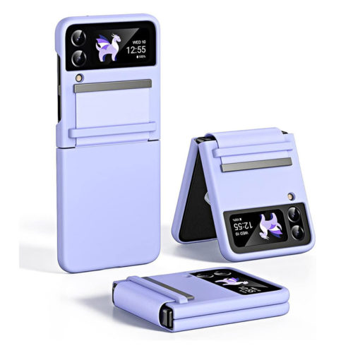 Калъф с каишка за Samsung Galaxy Z Flip 4 лилав телефон