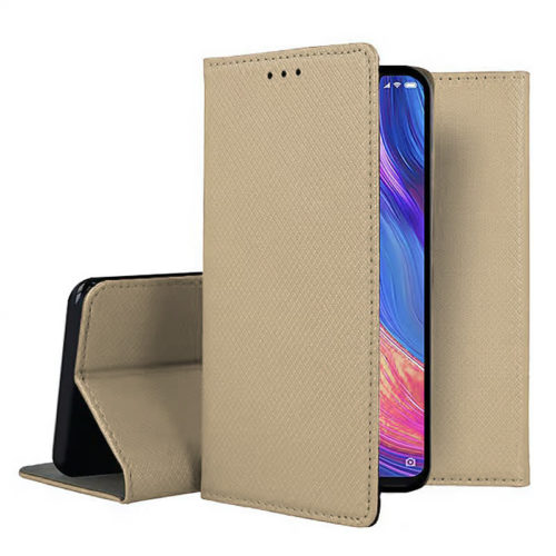 Калъф тефтер за Xiaomi Redmi Note 14 Pro Plus златен всички страни