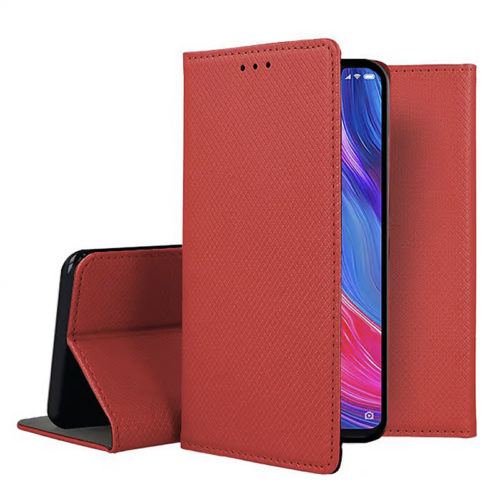 Калъф тефтер за Xiaomi Redmi Note 14 Pro Plus червен всички страни