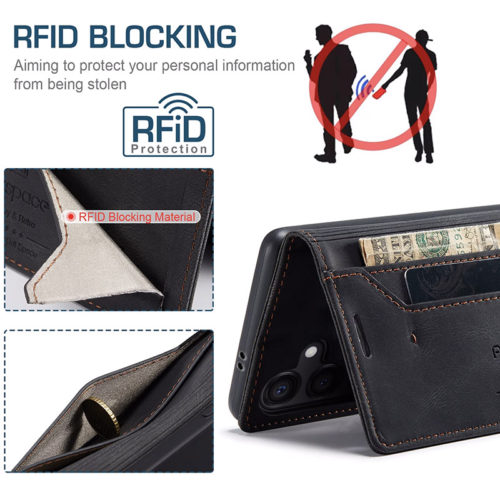 Оригинален кожен калъф за Xiaomi Redmi A4 черен 17