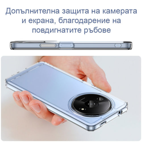 Прозрачен тънък калъф за Xiaomi Redmi A3 защита камера